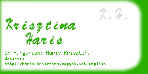 krisztina haris business card